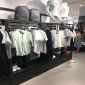商场靠墙落地式服装展架男装店陈列架展示架黑色木质简约服装货架